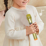 Maxbell Kids Microphone Toy Stage Costume Mic Prop for Kids Halloween Career Day Toy Gold Orange