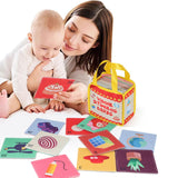 Maxbell Baby Flashcards Travel Toy Early Education for Boys Girls 0-6 Months Newborn Colorful