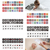 Maxbell Baby Flashcards Travel Toy Early Education for Boys Girls 0-6 Months Newborn Colorful