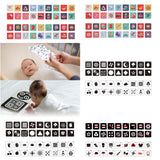 Maxbell Baby Flashcards Travel Toy Early Education for Boys Girls 0-6 Months Newborn Colorful