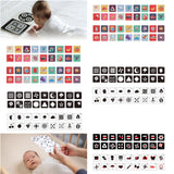 Maxbell Baby Flashcards Travel Toy Early Education for Boys Girls 0-6 Months Newborn Colorful