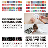 Maxbell Baby Flashcards Travel Toy Early Education for Boys Girls 0-6 Months Newborn Colorful