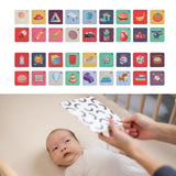 Maxbell Baby Flashcards Travel Toy Early Education for Boys Girls 0-6 Months Newborn Colorful
