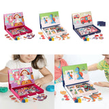 Maxbell Magnetic Puzzle Set Fine Motor Skill Educational Sensory Block Matching Toys Princess Dressup