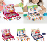 Maxbell Magnetic Puzzle Set Fine Motor Skill Educational Sensory Block Matching Toys Princess Dressup