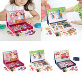 Maxbell Magnetic Puzzle Set Fine Motor Skill Educational Sensory Block Matching Toys Princess Dressup