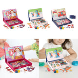 Maxbell Magnetic Puzzle Set Fine Motor Skill Educational Sensory Block Matching Toys Princess Dressup