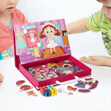 Maxbell Magnetic Puzzle Set Fine Motor Skill Educational Sensory Block Matching Toys Princess Dressup