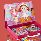 Maxbell Magnetic Puzzle Set Fine Motor Skill Educational Sensory Block Matching Toys Princess Dressup