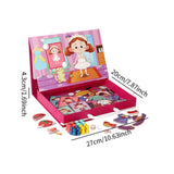 Maxbell Magnetic Puzzle Set Fine Motor Skill Educational Sensory Block Matching Toys Princess Dressup