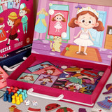 Maxbell Magnetic Puzzle Set Fine Motor Skill Educational Sensory Block Matching Toys Princess Dressup