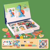 Maxbell Magnetic Puzzle Set Fine Motor Skill Educational Sensory Block Matching Toys Dinosaur