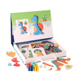 Maxbell Magnetic Puzzle Set Fine Motor Skill Educational Sensory Block Matching Toys Dinosaur