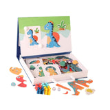 Maxbell Magnetic Puzzle Set Fine Motor Skill Educational Sensory Block Matching Toys Dinosaur