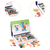 Maxbell Magnetic Puzzle Set Fine Motor Skill Educational Sensory Block Matching Toys Dinosaur