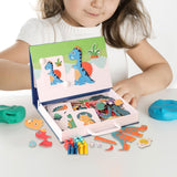 Maxbell Magnetic Puzzle Set Fine Motor Skill Educational Sensory Block Matching Toys Dinosaur