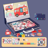Maxbell Magnetic Puzzle Set Fine Motor Skill Educational Sensory Block Matching Toys Transportation