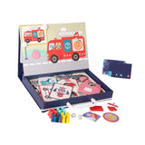 Maxbell Magnetic Puzzle Set Fine Motor Skill Educational Sensory Block Matching Toys Transportation