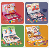 Maxbell Magnetic Puzzle Set Fine Motor Skill Educational Sensory Block Matching Toys Transportation
