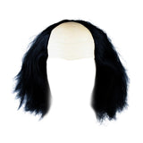 Maxbell Balding Cap Wig Easy to Care Costume Party Wig for Role Playing Party Favors Black