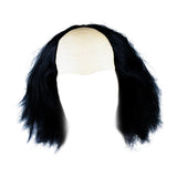 Maxbell Balding Cap Wig Easy to Care Costume Party Wig for Role Playing Party Favors Black