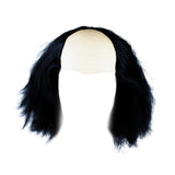 Maxbell Balding Cap Wig Easy to Care Costume Party Wig for Role Playing Party Favors Black