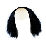 Maxbell Balding Cap Wig Easy to Care Costume Party Wig for Role Playing Party Favors Black