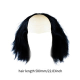 Maxbell Balding Cap Wig Easy to Care Costume Party Wig for Role Playing Party Favors Black