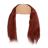 Maxbell Balding Cap Wig Easy to Care Costume Party Wig for Role Playing Party Favors Red