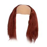 Maxbell Balding Cap Wig Easy to Care Costume Party Wig for Role Playing Party Favors Red