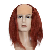 Maxbell Balding Cap Wig Easy to Care Costume Party Wig for Role Playing Party Favors Red