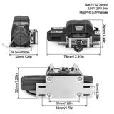 Maxbell RC Winch Remote Controller System Replacements for 1:10 RC Hobby Car Crawler Black