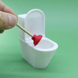 Maxbell Dollhouse Miniature Toilet 1/12 Realistic Pretend Play Toy Ornament Mini Toy Toilet