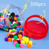 Maxbell Centimeter Cubes for Kids Manipulatives 1cm for Elementary Classroom Teacher 300pcs