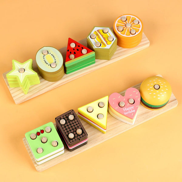 ⚡️Buy Maxbell Wooden Sorting Stacking Toys Shape Color Recognition for ...