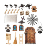 Maxbell Dollhouse Halloween Ornament Set DIY Toy Photo Props for Bedroom Living Room