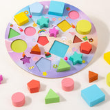 Shape Sorting Puzzle Classic Baby Blocks for Kids 2 3 4 5 Year Old Preschool