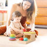 Maxbell Wooden Toys Set Developmental Family Problem Solving for Girls Kids Children With Ball