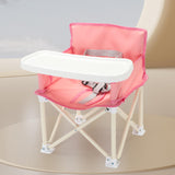 Maxbell High Chair with Tray Folding Toddler Booster Seat for Dining Lawn Beach pink