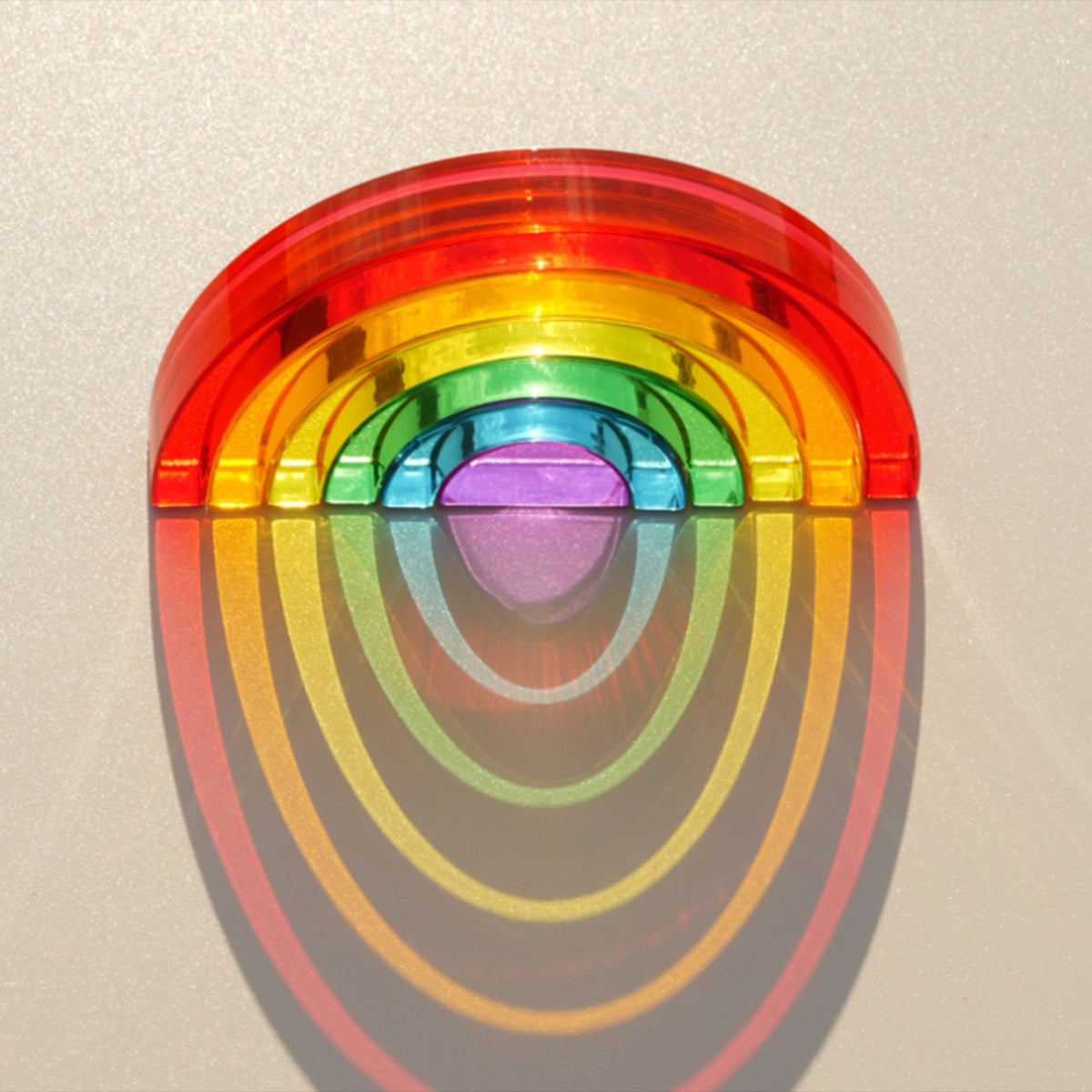 Maxbell Acrylic Rainbow Stacking Toy Sensory Toy Sensory Learning Toy Nesting Puzzle