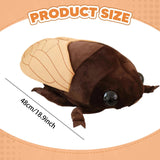 Cicada Plush Toy Birthday Gifts 18.90inch Stuffed Animal for Boys Girls Kids Brown