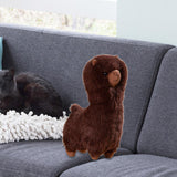 Alpaca Stuffed Animals Home Decor Lightwight Soft for Adults Kids Girls Boys Brown