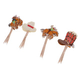 Maxbell 48pcs Set Cowboy Theme Cupcake Picks Cake Toppers Party Decoration