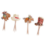 Maxbell 48pcs Set Cowboy Theme Cupcake Picks Cake Toppers Party Decoration