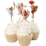 Set of 24pcs Cute Fairy Pixie Cupcake Picks Cake Topper Party Cake Decoration