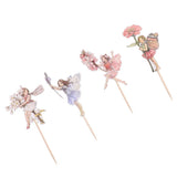 Maxbell 120pcs Set Flower Fairy Pixie Cupcake Cake Topper Pick Party Cake Decor