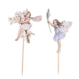 Maxbell 120pcs Set Flower Fairy Pixie Cupcake Cake Topper Pick Party Cake Decor