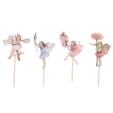 Maxbell 120pcs Set Flower Fairy Pixie Cupcake Cake Topper Pick Party Cake Decor
