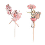 Maxbell 120pcs Set Flower Fairy Pixie Cupcake Cake Topper Pick Party Cake Decor