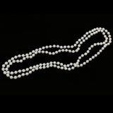 Retro Long White Pearls Necklace Flapper Charleston Party Fancy Dress Costume